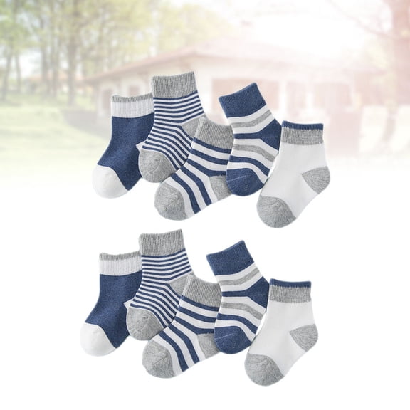 NICEXMAS 5 Pairs Warmth Cotton Socks for Children 1-3 Years Old Assorted Color Protection