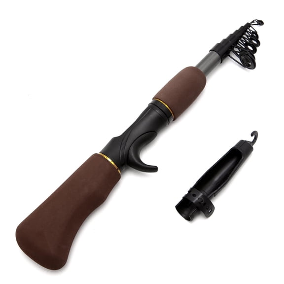 CEORPER Portable 12In Pocket Winter Fishing Rods Ice Fishing Rods Fishing Reels Rod Pole