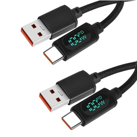 UrbanX USB C to USB C Cable 3.3ft 7A 100W, 2Pack, USB 2.0 to Type C Charging Cable Fast Charge for Lenovo ZUK Z2 Pro, MacBook Pro 2020, Samsung Galaxy S21/S22/S23, Pixel, Switch, LG, and More