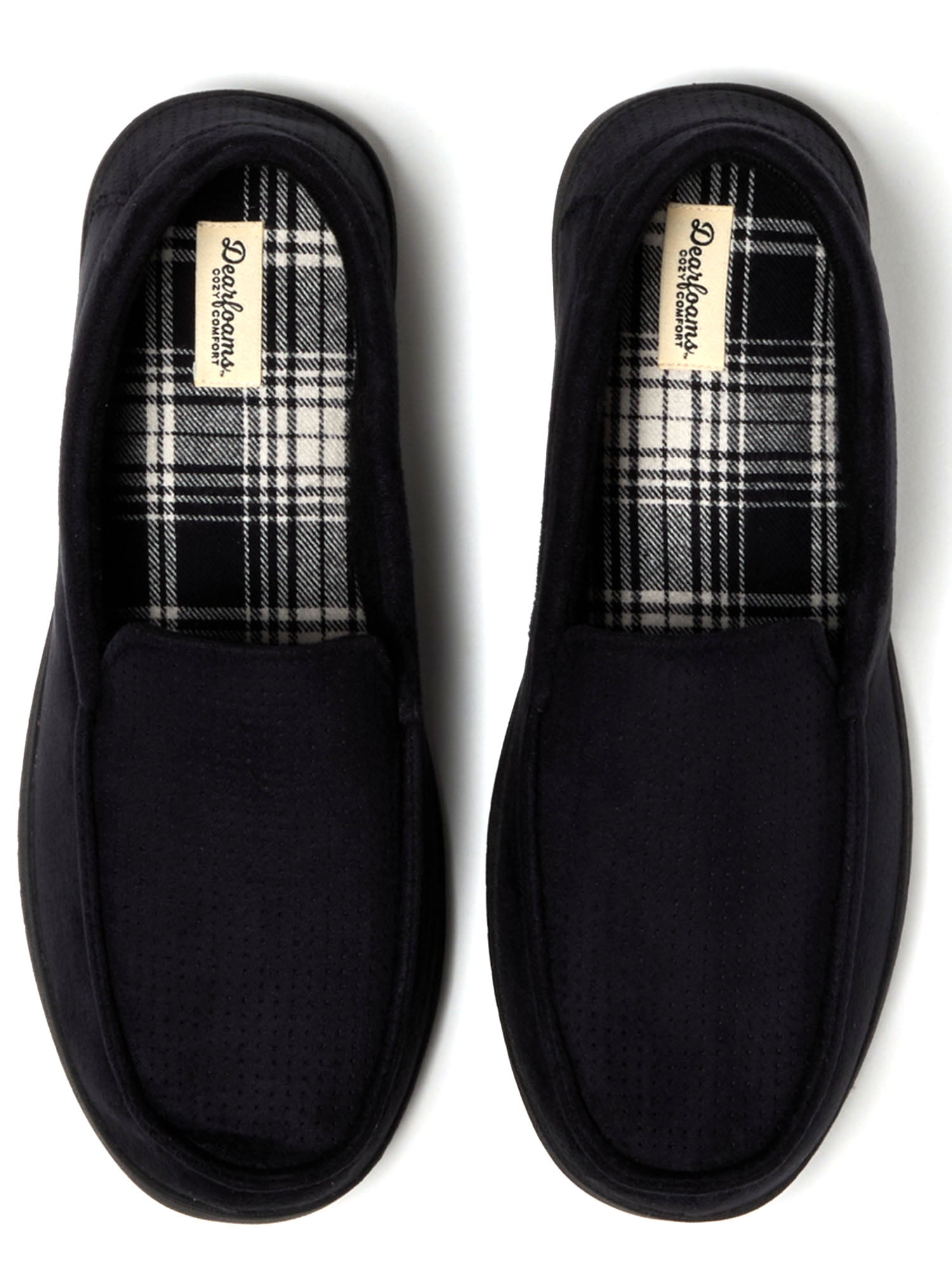 Dearfoams Cozy Comfort Men's Jason Microsuede Moccasin Slippers