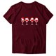thumbnail image 2 of Gibobby Camiseta Navideña De La Mujer Camiseta de manga corta con estampado de copa de de Navidad y cuello redondo para mujer(Vino,CH), 2 of 4