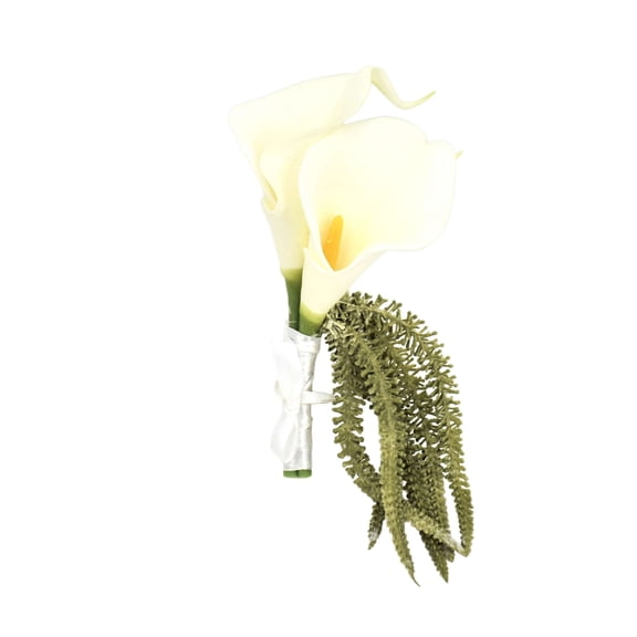 White Faux Calla Lily Boutonnieres, 4-Pack, by Way To Celebrate