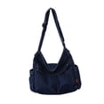 thumbnail image 4 of Bolso de hombro de mezclilla Fernando Azul oscuro para Mujeres Hombres, 4 of 8