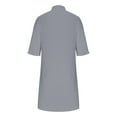 thumbnail image 5 of Ultrave Shirt Dresses for Women Fashion Solid Color Long Sleeve Lapel Dress Summer Style, 5 of 6