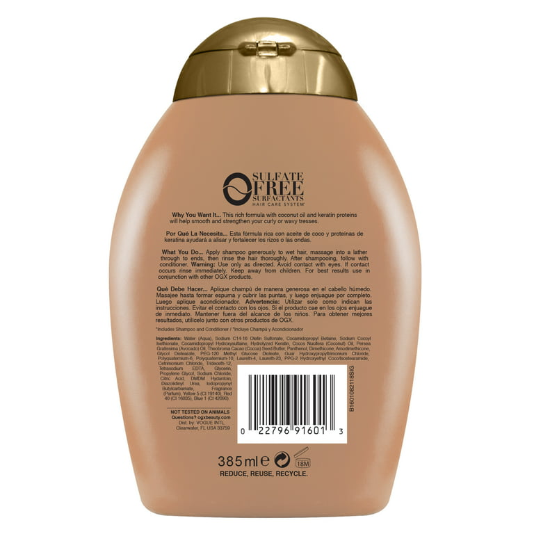 Litterær kunst Træts webspindel Sjældent OGX Ever Straightening + Brazilian Keratin Therapy Shampoo, 13 FL OZ -  Walmart.com