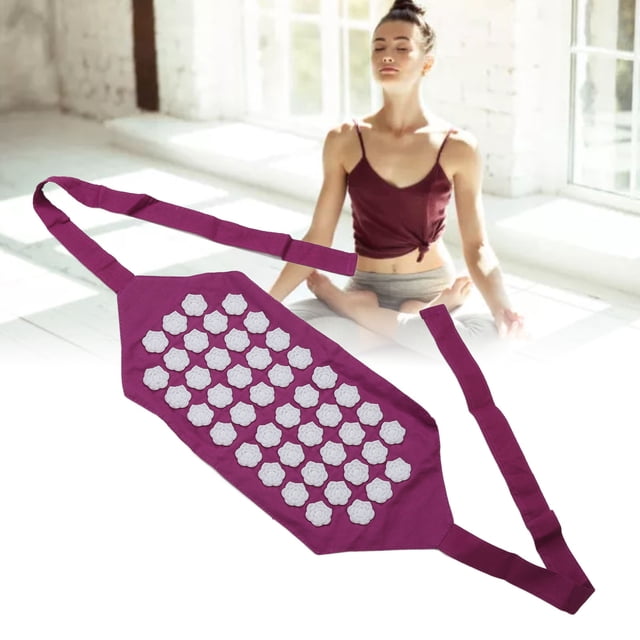 Acupressure Belt, Acupressure Massage Belt, Acupuncture Mat for Waist with Flower Shaped, Cotton Fabric Massage Body Belt for Home