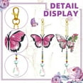 thumbnail image 3 of 6 Pcs Diamond Painting Butterfly Wind Chimes Kits 5D DIY Crystal Diamonds Painting Suncatcher Christmas Ornament Double Sided Diamond Art Keychains Pendant Best Gifts for Mom, 3 of 5