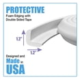 thumbnail image 6 of KidKusion Foam Rubber Edge Guard for Table, Desk, Cabinet, 12 ft Long, 1 CT, White, Toddler, 6 of 6