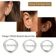 thumbnail image 5 of 8Pairs Surgical Stainless Steel Earrings for Sensitive Ears Small Opal Ball CZ Flat Back Stud Earrings Hypoallergenic Hoop Earrings for Women Men 20G Cartilage Earrings, 5 of 12