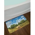 thumbnail image 2 of Basset Hound Bath Mat, Illustration with Outdoor Scene with Running Dog Trees, Plush Bathroom Decor Mat with Non Slip Backing, 29.5" X 17.5", Multicolor, by Ambesonne, 2 of 2