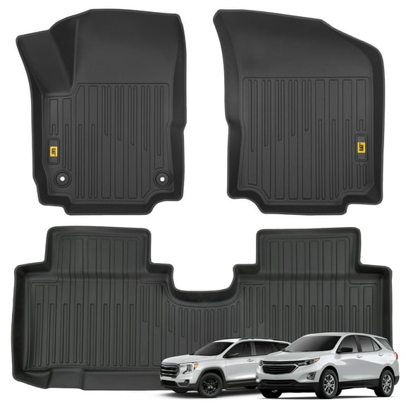 CAT® JustFit™ 3D Custom Fit Floor Mats for Chevy Equinox GMC Terrain 2019 2020 2021 2022 2023 2024 - Heavy Duty Floor Liner Protection Laser Measured, Chevy Equinox Accessories, GMC Terrain Accessori