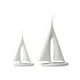 thumbnail image 1 of Pack Of 2 Sculptures Sailship For Home Decor Statue Moderna Ships Decoration Nautical Decorative For Living Room Shelf Table Office, 1 of 5