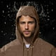 thumbnail image 5 of pstuiky camisas de manga larga para hombre, Chaqueta impermeable de color liso para hombre para exteriores, para escalada, deporte, correr, con bolsillo y cremallera, manga larga, con capucha l, 5 of 8