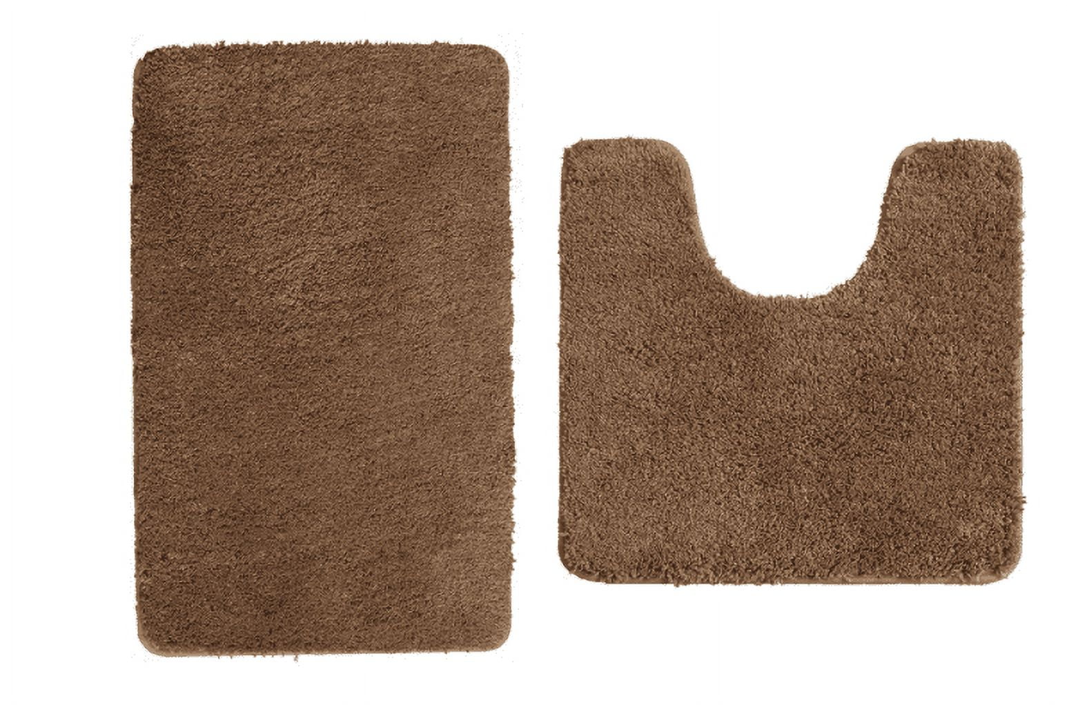 Bathroom Rugs Bath Mat Set for Bathroom 2 Piece,Brown,F136056