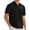 Black, variant on RICHCOIN Mens Casual Polo Shirt Summer Short Sleeve Vacation Button Beach Knit Stretchy Golf Shirts