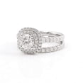thumbnail image 5 of Blue Jewel 1.7Ct VVS1/D Round Cut Diamond Ring - 14K White Gold Plated Ring for Gift - Bride Set Engagement Wedding Double Halo Ring For Women's - Christmas Special Gift - Bridal Diamond Jewelry Ring, 5 of 9