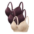 thumbnail image 1 of DecSea Ensemble de 3 sous-Vêtements pour Femmes, Couleur Unie, Anneau en Acier, Soutien-Gorge Quotidien, 1 of 4