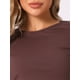 thumbnail image 5 of INSPIRAR CHIC Conjunto de Pijama de Mujer de Punto Acanalado de 2 Piezas con Top Corto de Manga Corta y Pantalones, Conjuntos de Ropa Casual XS Marrón, 5 of 5