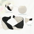 thumbnail image 4 of Unique Bargains Color Block Satin Wide Headband Fashion Hair Accessories for Women Black White 1.97" Width, 4 of 6