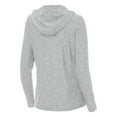 thumbnail image 3 of Women's Antigua Heather Gray Pittsburgh Pirates Daybreak Quarter-Zip Hoodie, 3 of 3