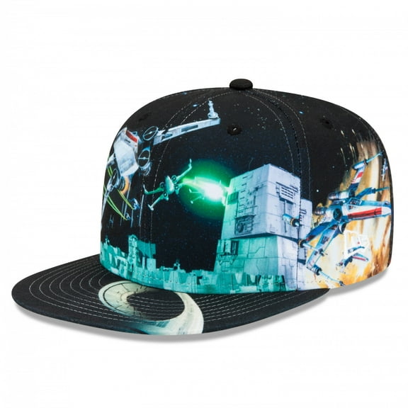 Star Wars Episode 4 Death Star Battle Scene New Era 59Fifty Fitted Hat-7 5/8 Fitted