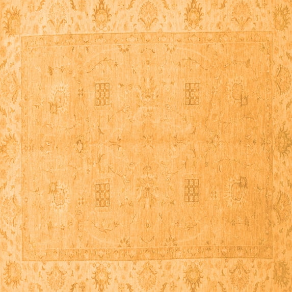 Ahgly Company Indoor Square Oriental Orange Traditional Area Rugs, 3' Square