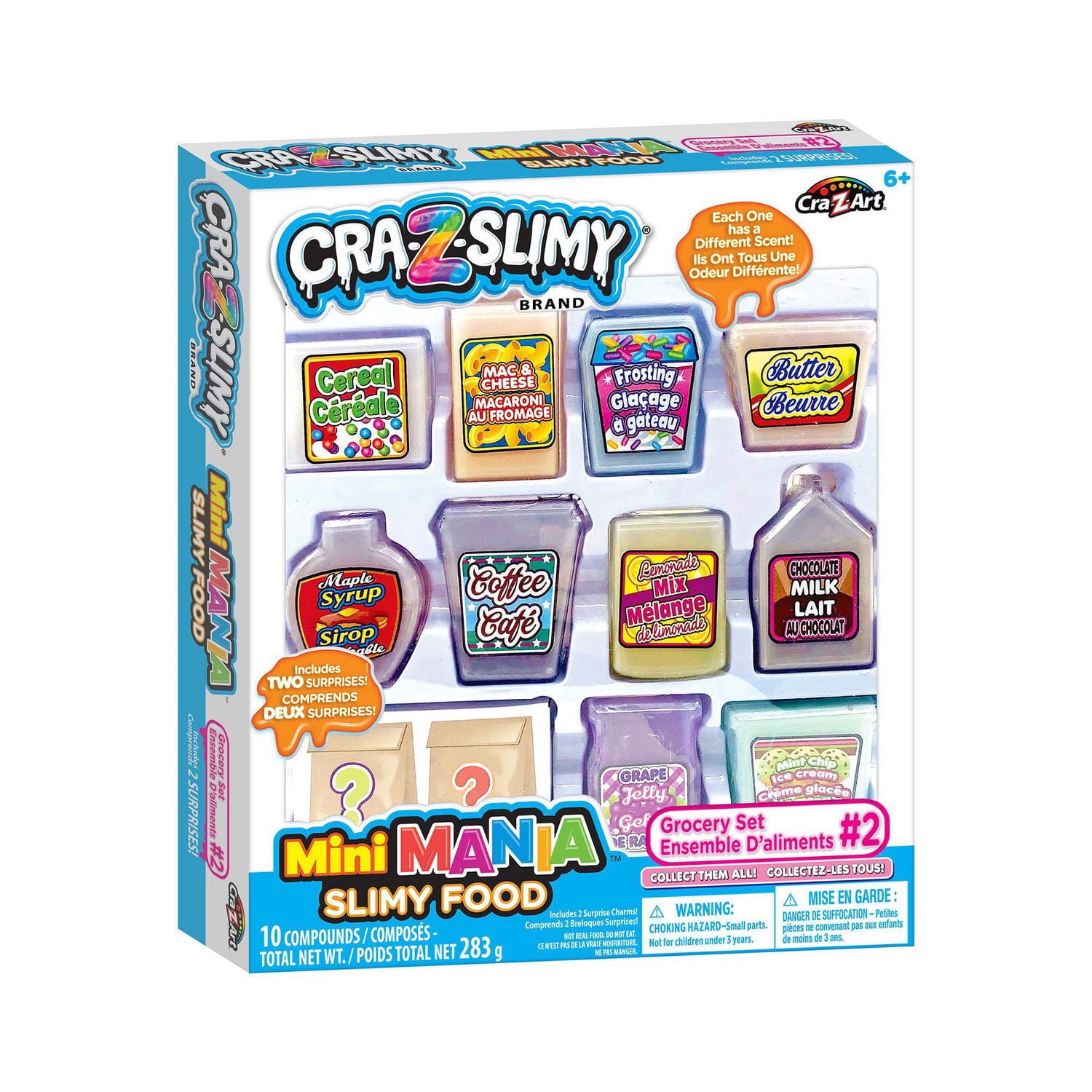Cra-Z-Art Cra-Z-Slimy Mini Mania Slimy Food Grocery Set 2, Scented