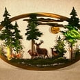 thumbnail image 3 of Yuedong Christmas Decoration -Deer & Bear Mountain & Tree Wall Signs Retro Forest & Wildlife Laser Cut Indoor Outdoor Art Decor ,20*30CM, 3 of 10