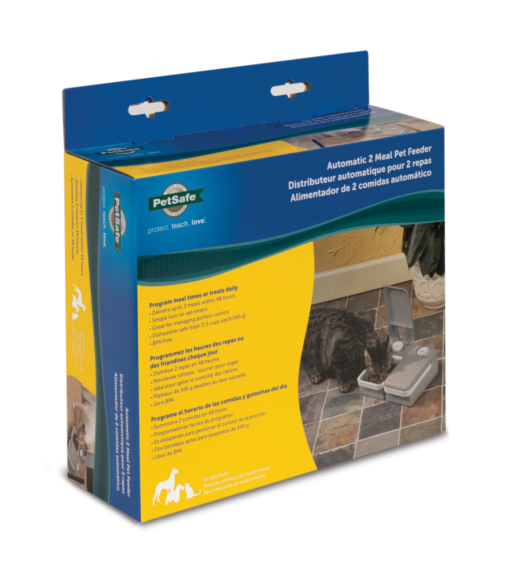 2 meal automatic pet feeder