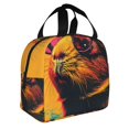 thumbnail image 2 of Honeii Watercolor Glasses Guinea Pig Print Lunch Bag Women, Lunch Box Lunch Bag for Women Adult Men, Small Leakproof Cute Lunch Tote Large Capacity Reusable, 2 of 8