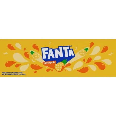 Fanta Pineapple Soda Pop Fridge Pack Cans, 12 fl oz, 12 Pack