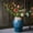 Blue Floor Vase, variant on Ceramic Vase with 2 Handles Sandstone Texture Rustic Pottery Decorative Flower Vase Small Clay Centerpiece for Dining Table 7 Inch Tall