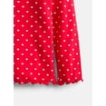 thumbnail image 3 of Wonder Nation Toddler Girls Lettuce Trim Mock Neck Tee with Long Sleeves, Sizes 18M-5T, 3 of 3