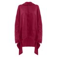 thumbnail image 5 of gakvbuo Sweaters for Women Fall Fashion Jesus Sweatshirts for Women Long Sleeve Pullovers Irregular Hem Long Tunic Tops Cloak Hoodies Zipper Solid Tops, 5 of 8