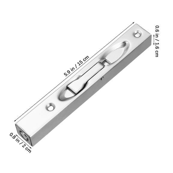 Amosfun 2Sets French Door Hardware Stainless Steel Flush Bolts for Secure and Locking