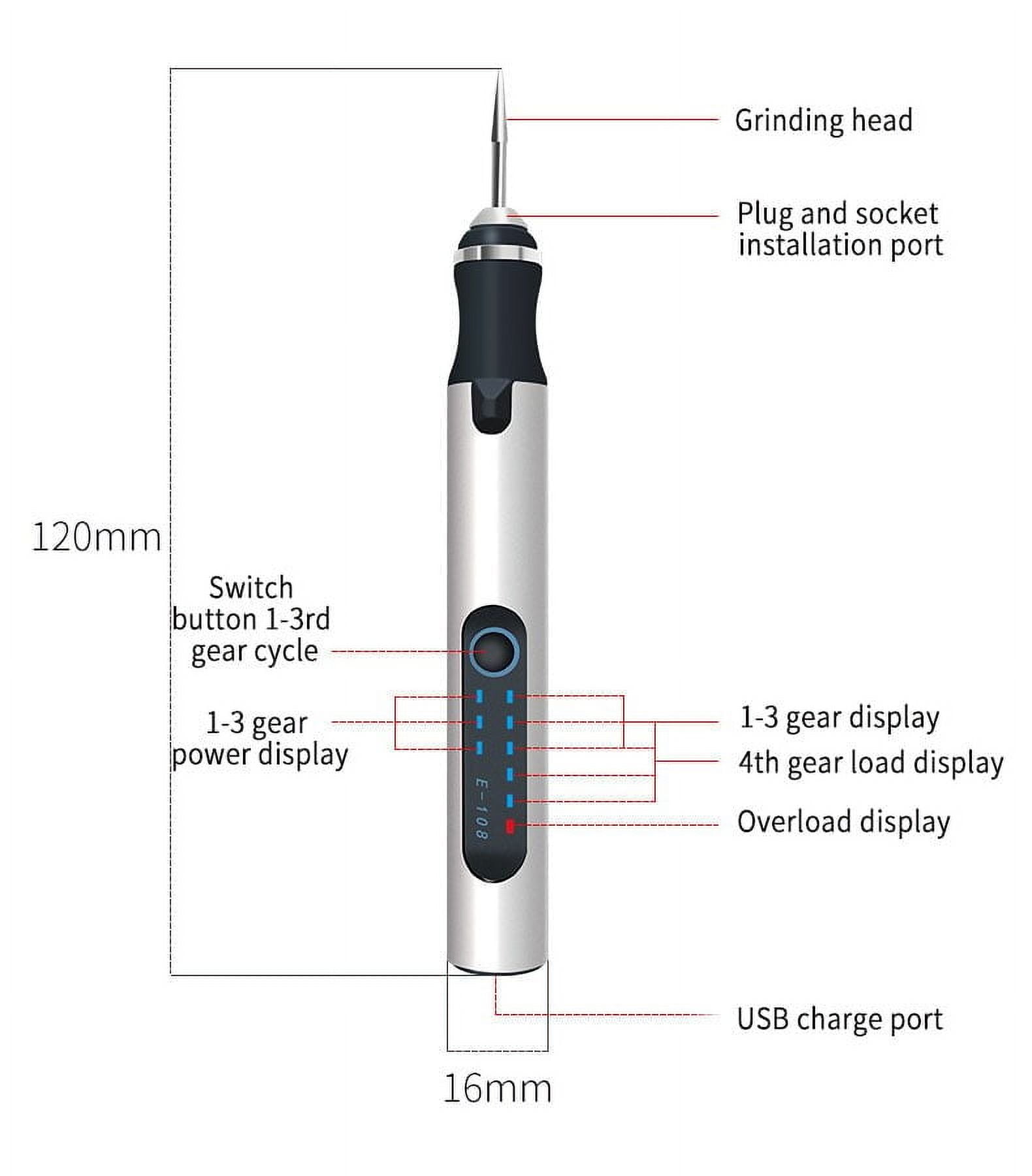 Momihoom Rechargeable Cordless Electric Micro Engraver Pen Engraving Tool Kit for Metal Glass Ceramic Plastic Wood Jewelry