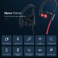 thumbnail image 3 of Mpow Flame Bluetooth Headphones, Running Headphones, 16 Hours Playtime Bluetooth 5.0 Wireless Earbuds HD Bass Stereo Sound IPX7 Waterproof Earphones for Workout Running Sports Noise Cancelling Mic, 3 of 11