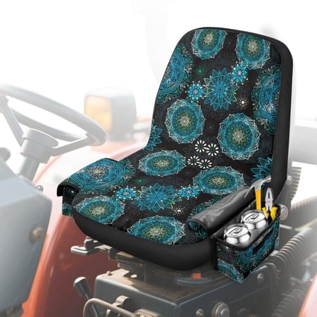 Uorisanigo Mandala Riding Lawn Mower Seat Cover Wear-Resistance Tractor Seat Covers Fit for John-Deere Husq-Varna Crafts-Man Ku-bota Universal Lawn Mowers Seats Covers up to 14 High
