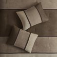 thumbnail image 2 of 7 Piece Faux Suede Comforter Set Brown Queen, 2 of 16