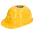 thumbnail image 4 of Casco de seguridad con ventilador solar, de plástico, ventilado, transpirable y con forro extraíble para verano, trabajo al aire libre y construcción, color amarillo., 4 of 14