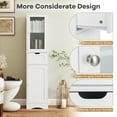 thumbnail image 4 of Giantex Tall Bathroom Storage Cabinet, Narrow Slim Linen Tower, Freestanding Floor Cabinet, White, 4 of 8