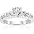 thumbnail image 1 of 1 ct Diamond Engagement Ring 14K White Gold Channel Set, 1 of 3
