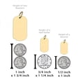 thumbnail image 2 of Picturesongold.Com 14K Yellow Gold Dog Tag "Diabetic" Pendant - 1 inch x 1-3/4 inch, 2 of 2