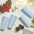 thumbnail image 2 of Mainstays 4pk 26oz DW AS Plastic Soft Touch Textured Tumbler, Blue, 2 of 6