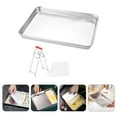 thumbnail image 5 of WRISTBIQUE Large Stainless Steel Baking Sheet Tray 26.5x20.5x1.2cm Rectangular Oven Pan for Family Cooking and Gatherings, 5 of 8