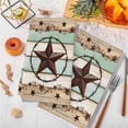 thumbnail image 3 of Western Texas Star Green Microfiber Kitchen Towel, Farmhouse Brown Country Vintage Soft Absorbent Dish Towels, Quick Drying Washable Dishcloths for Kitchen Cleaning, Drying Dishes, 18x28 Inches, 3 of 9