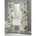 thumbnail image 4 of Green Palm Tree Tropical Sheer Curtains 84 Inch Length 2 Panels Set, Beach Summer Botanical Voile Window Treatment Rod Pocket Curtains Sheers Drapes for Bedroom/Living Room/Kitchen 52"x84"x2, 4 of 7