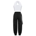 thumbnail image 2 of TiaoBug Kids Girls 2 Piece Hip Hop Street Jazz Dance Outfit Sleeveless Shiny Sequin Crop Top and Jogger Pants White 6, 2 of 7