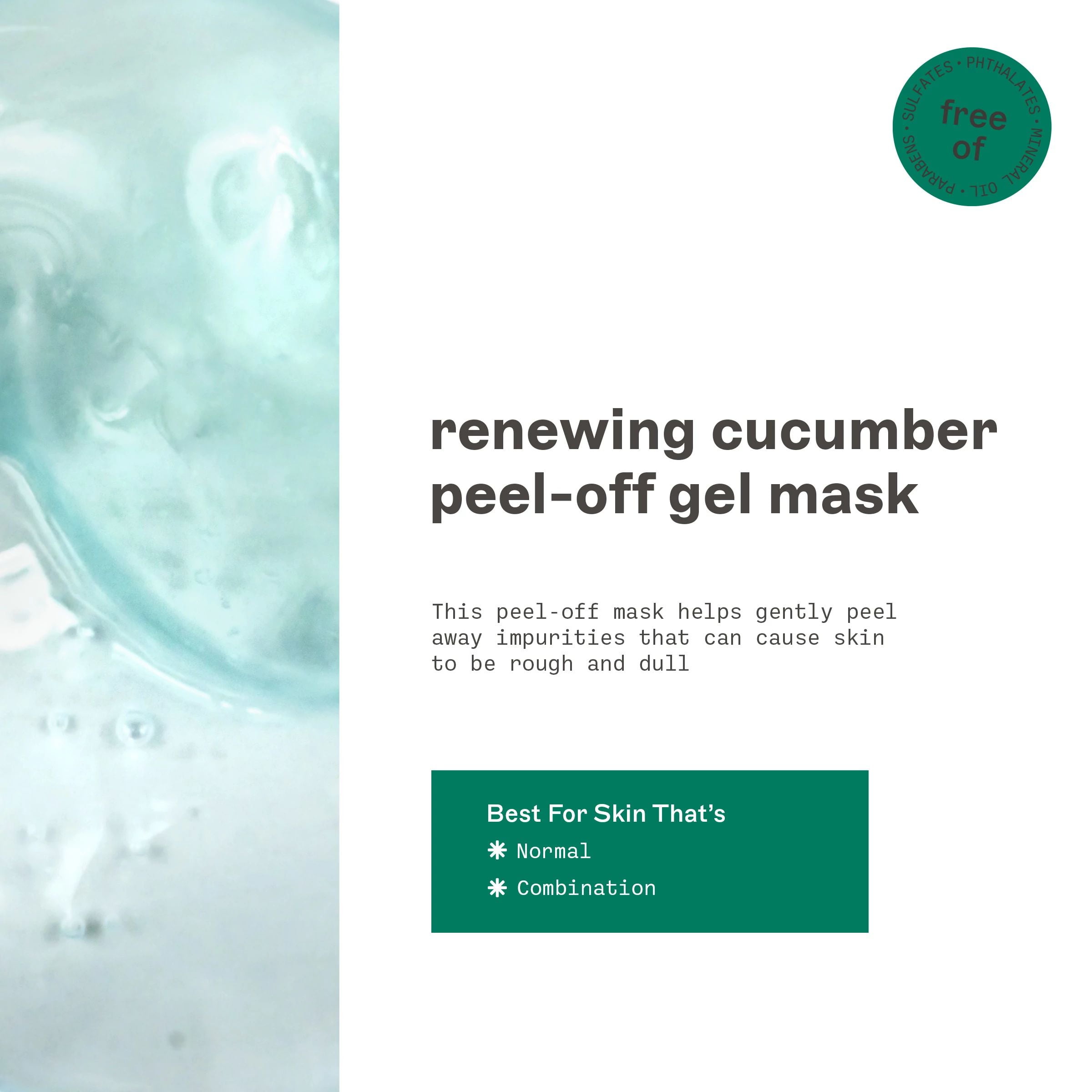 Freeman Feelings Beautiful Cucumber Facial Peel-Off Mask, 6.0 FL OZ