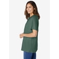 thumbnail image 3 of Woman Within Plus Size Eyelet Henley Tee, 3 of 6